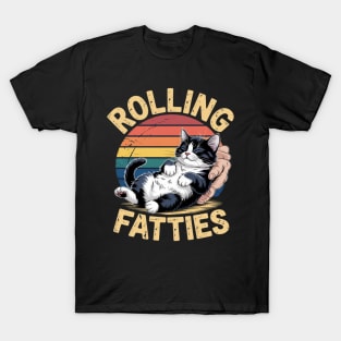 Rolling Fatties Tuxedo Cat Breed Mom Dad Kitten T-Shirt